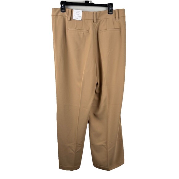 NWT TALBOTS Weston Pant Women’s Size 12P High Waist Wide Leg Full Length Tan - Picture 3 of 6